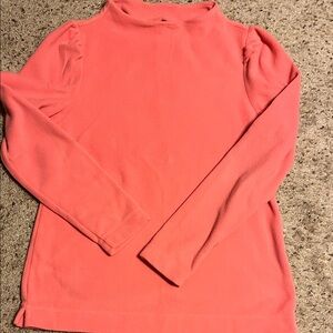 Talbots Coral Long Sleeve Fleece Top